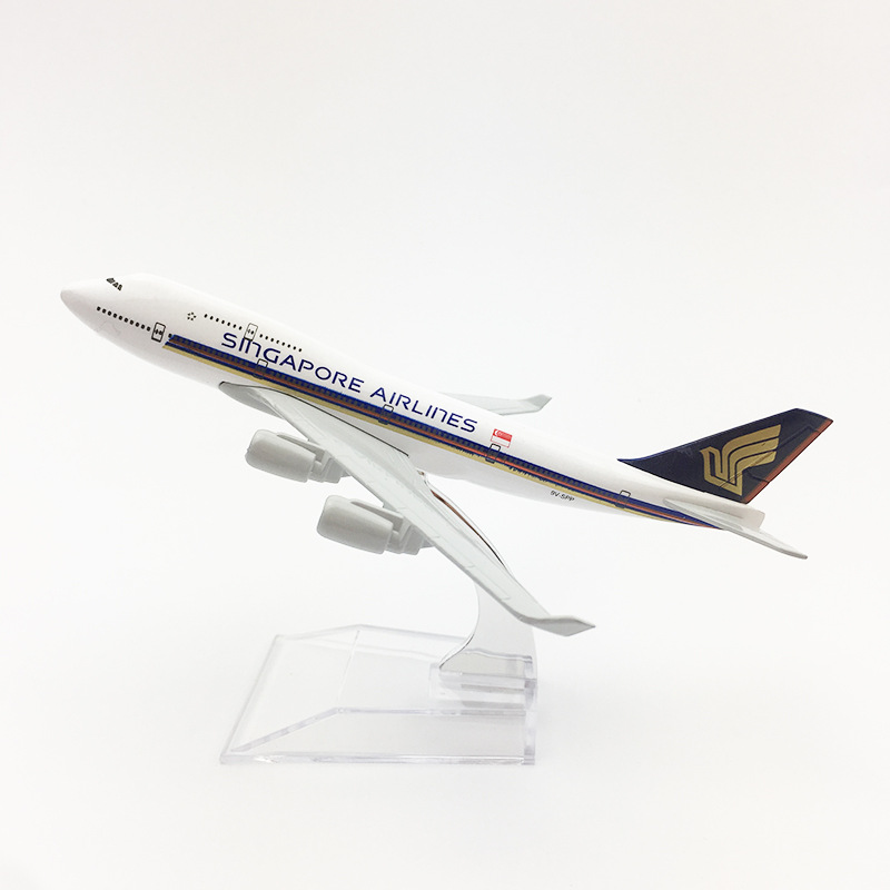 Model Kit Singapore - Simulazione in lega rifinita souvenir 747