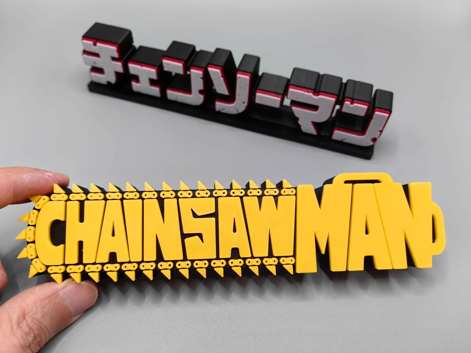 Model Kit Chainsaw Man - Anime Chainsaw Man 3D Logo Modello