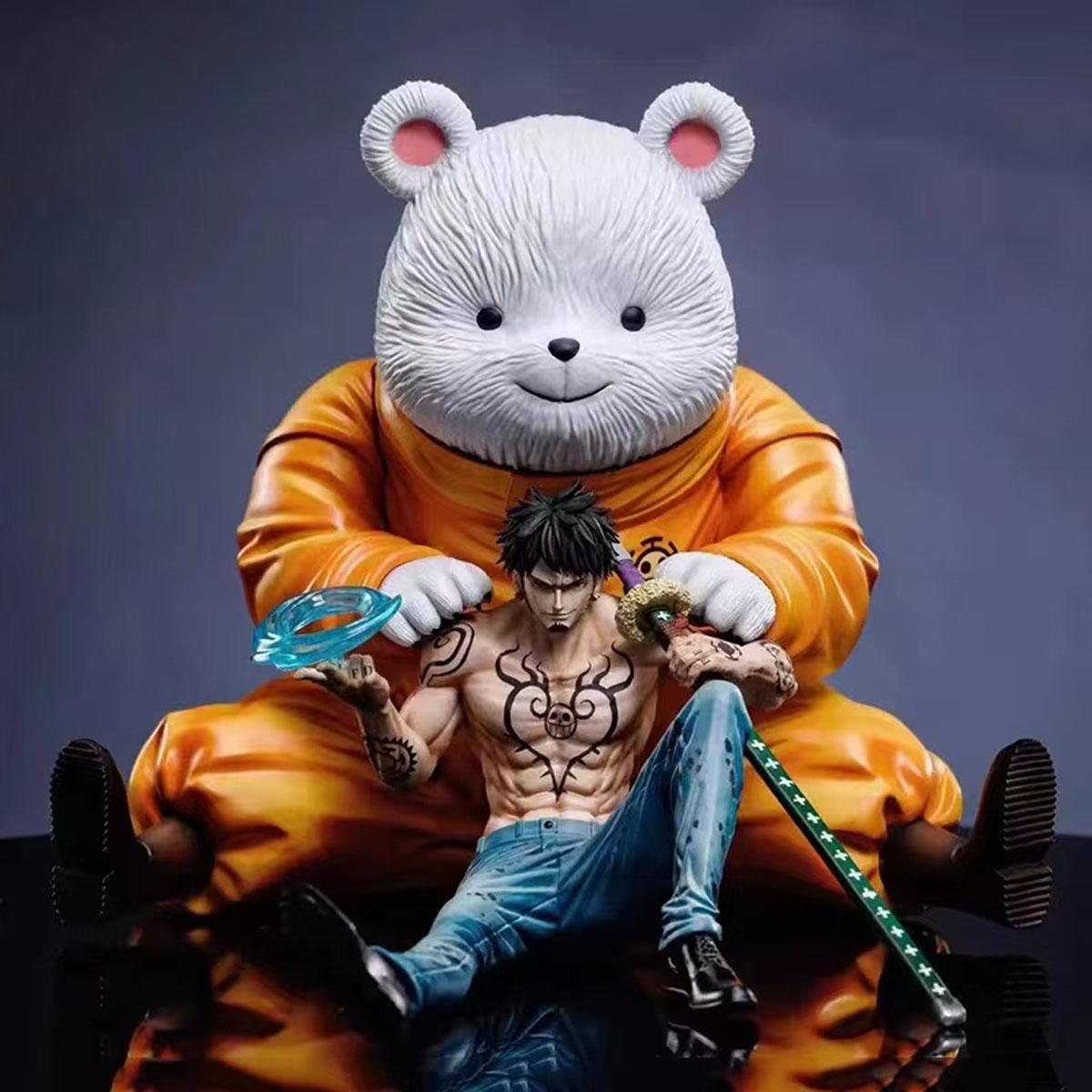 Model Kit Judge - One Piece Anime Figurine Postura seduta