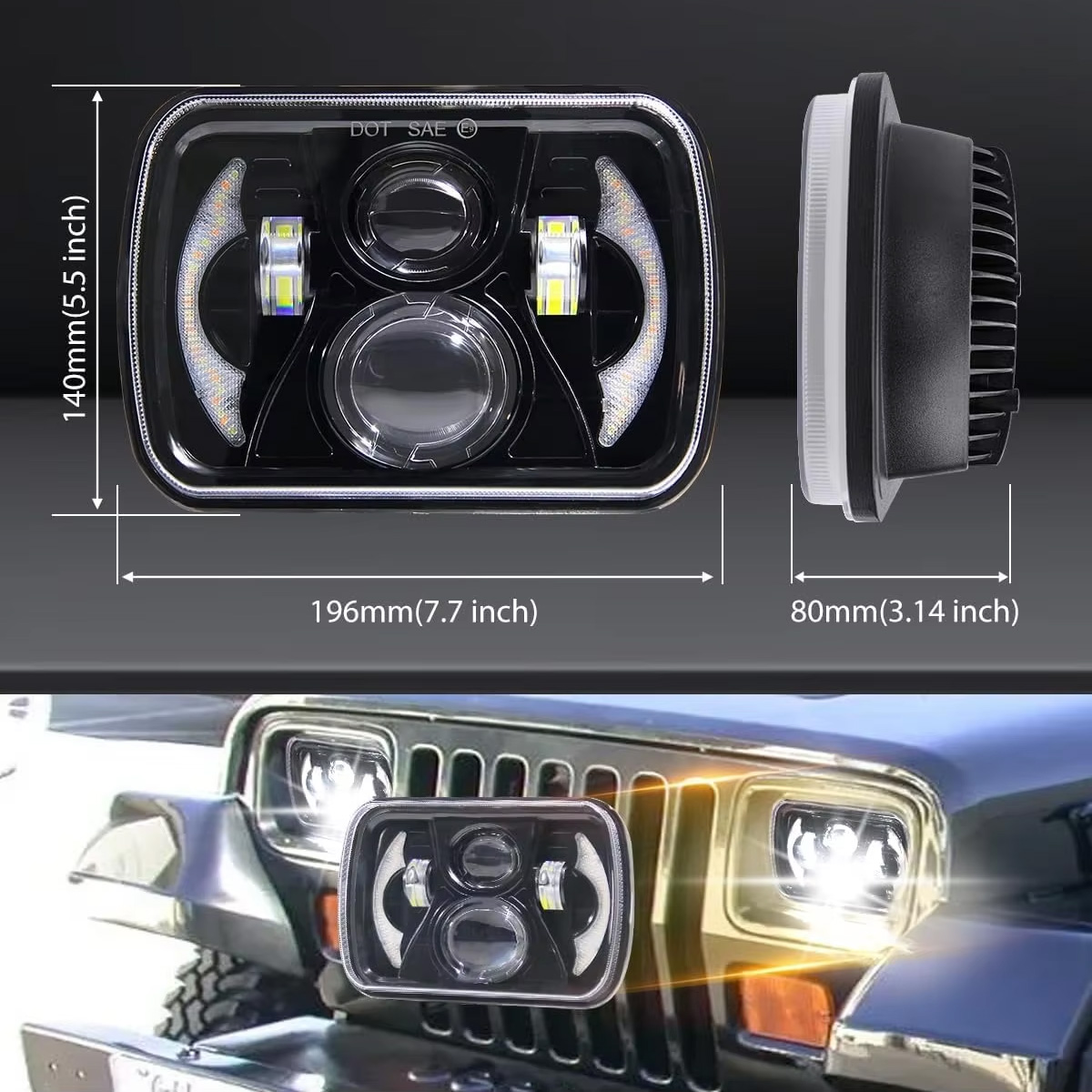 Faro a LED quadrato 5x7 7x6' p - Model Kit Jeep recensione e prezzo