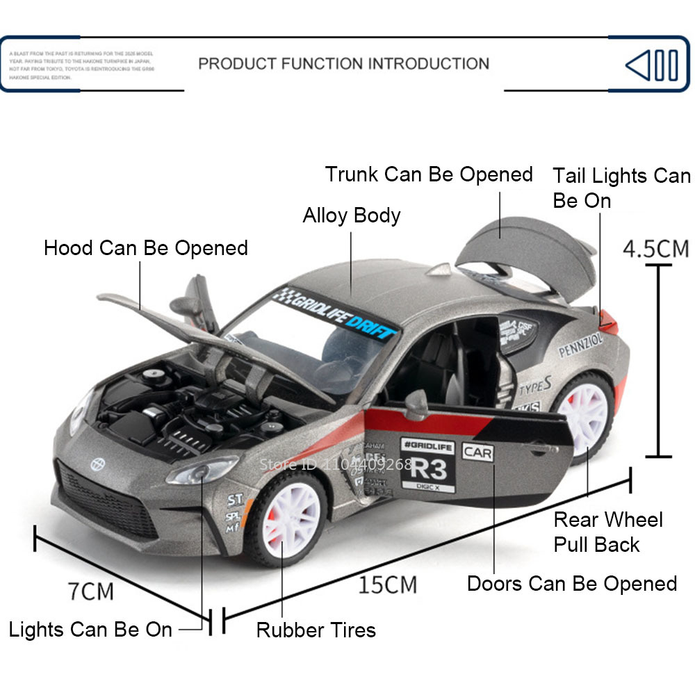 Scala 1:32 GR86 AE86 Modello d - Model Kit Ae86 recensione e prezzo