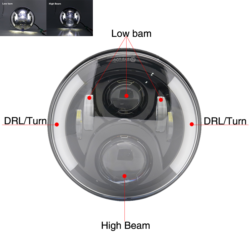 1pc 7 Pollici Fari A LED DRL H - Model Kit Jeep recensione e prezzo